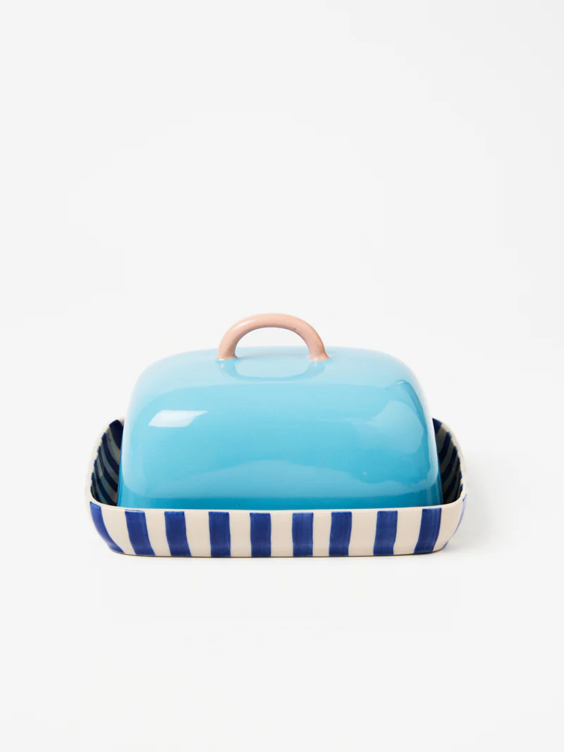 BLOOMIE BLUE BUTTER DISH - Image 2
