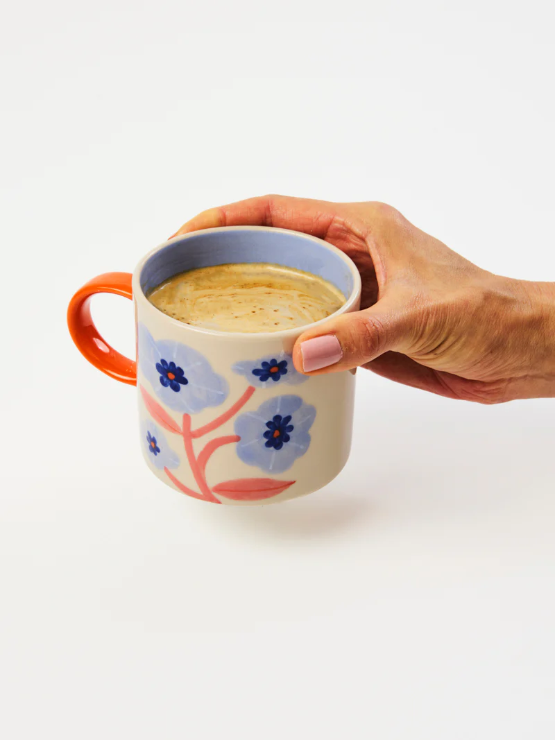 BLOOMIE BLUE FLOWER MUG - Image 2