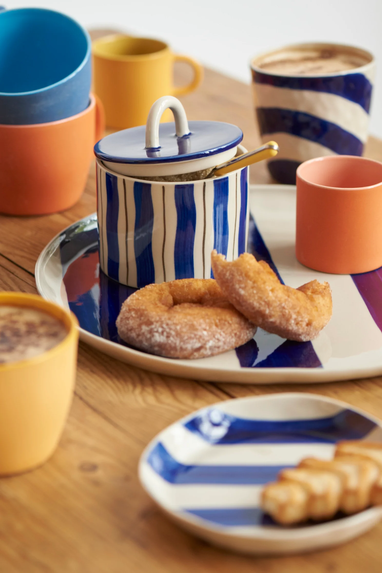 CABANA STRIPE PLATTER BLUE - Image 5