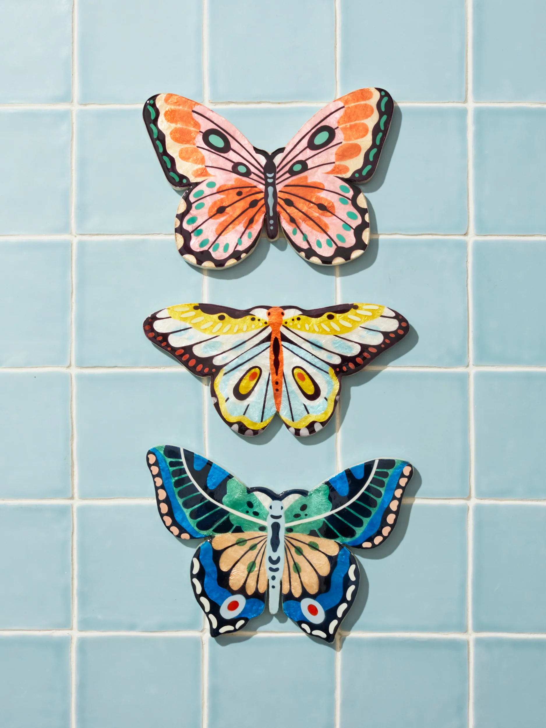 CANOPY BUTTERFLY BLUE GREEN WALL ART - Image 3