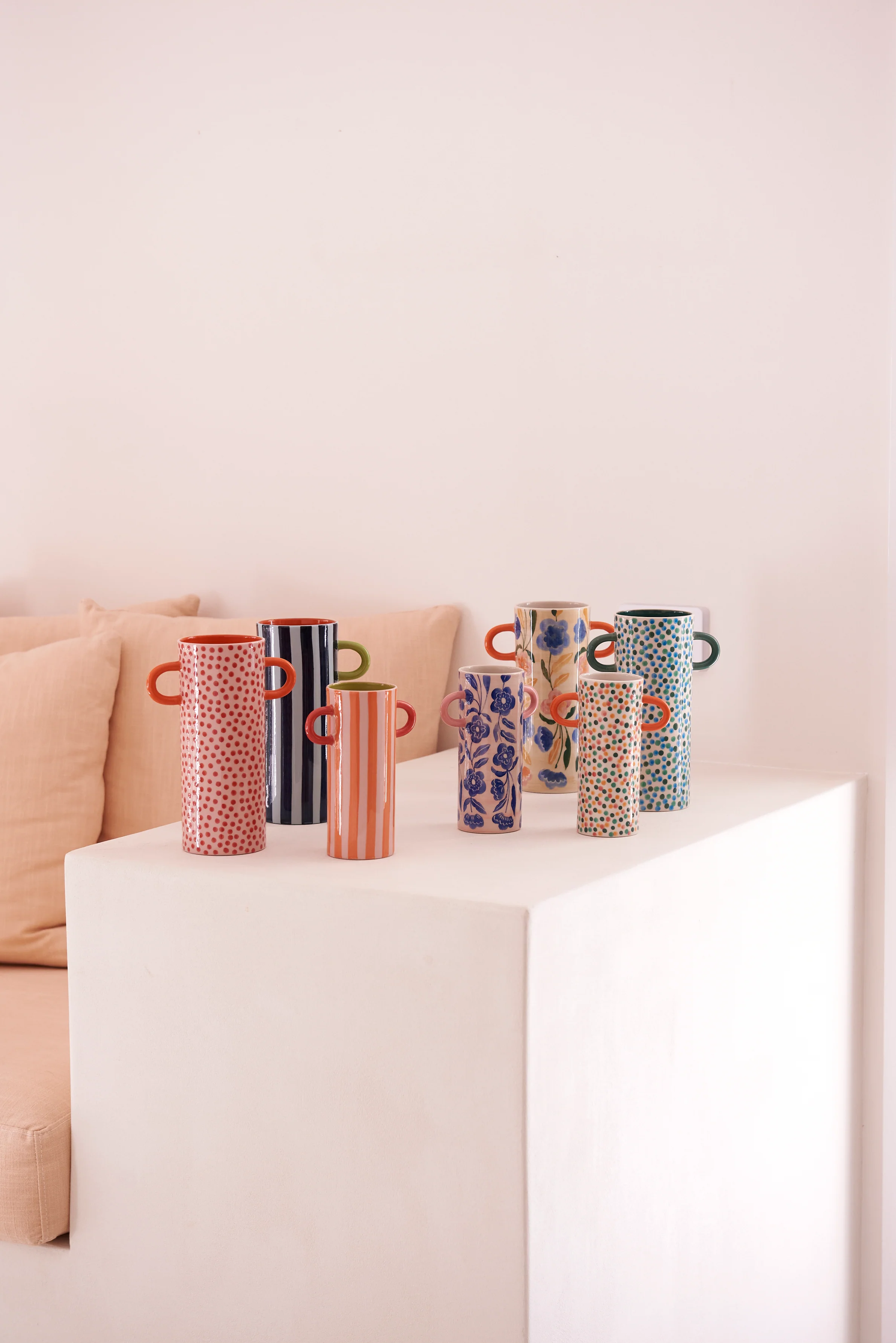 GRIFFE BLUE STRIPE TALL VASE - Image 3