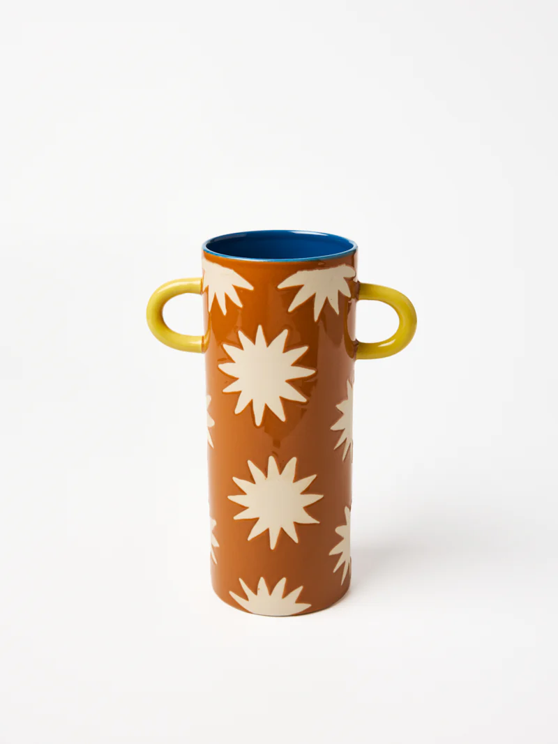 GRIFFE TALL VASE MUSTARD STAR - Image 3