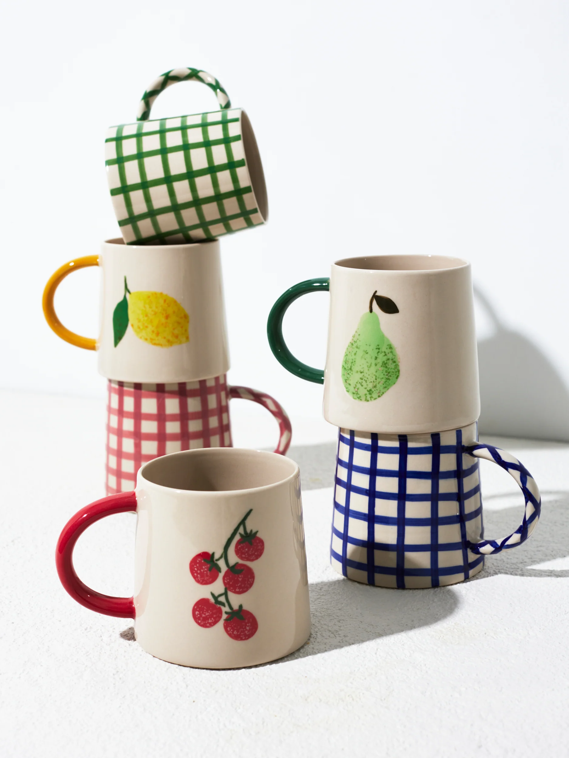 LARDER CHECK MUG NAVY - Image 2