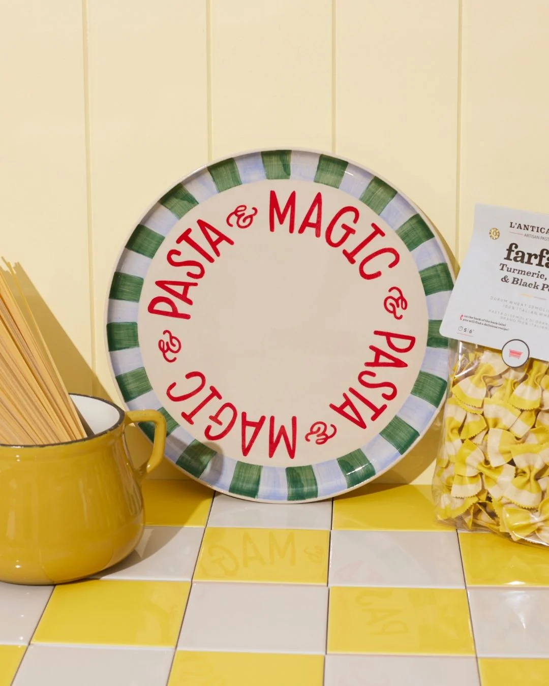 LOVE NOTES PLATTER PASTA STRIPE - Image 2