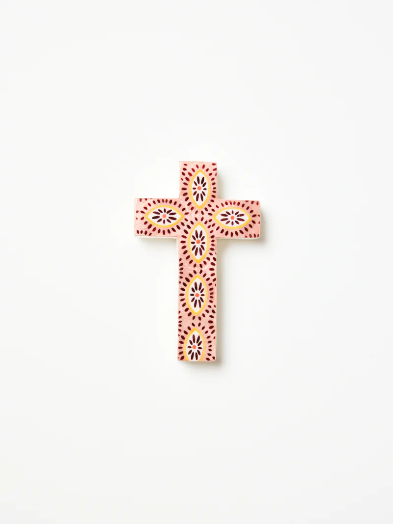 SAMIRA SMALL CROSS PINK EYES
